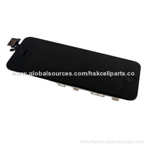 Black OEM GSM mobile phone LCD with touch assembly, for iPhone 5
